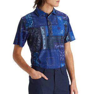 NWT G/Fore Men's Bandana Tech Pique Slim Fit Golf Polo Shirt